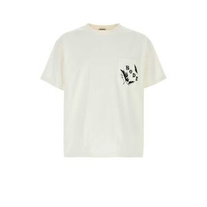 Bode Men White Cotton Oversize Leaf T-Shirt